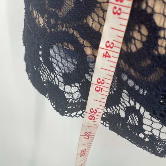 Betsy & Adam Cocktail Dress Sleeveless Formal Lace Navy Blue Dress Size 4 - Picture 8 of 9